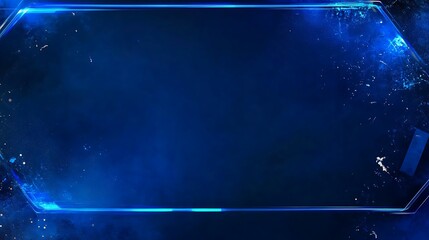 Obraz premium Abstract Blue Glowing Frame Background Design