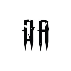 QA monogram logo design letter text name symbol monochrome logotype alphabet character simple logo