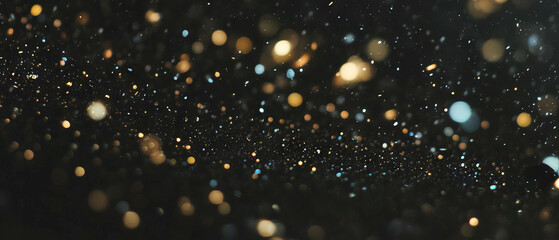 Celebratory confetti shower creating a festive atmosphere on a black background