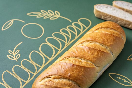 Minimalist Animated Yellow Linear Bread & Roll: Bakery Loop Video