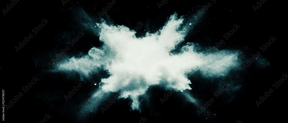 Aufkleber bright dust particles against a dark background create a striking high-contrast visual effect