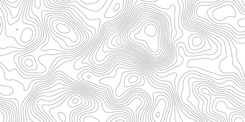 Abstract modern white and black topographic contour map wavy line, digital print terrain lines texture vector white background. 