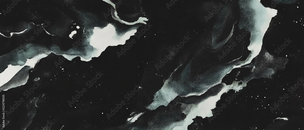Aufkleber dark background with bright watercolor accents creating a textured overlay effect