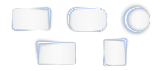 glowing blue neon frame with retro shine—perfect for PNG banners, night-themed templates, electric signs, or futuristic party designs