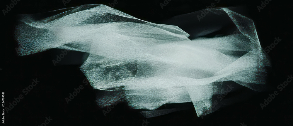 Poster Unique distorted paper texture with glitching effects on a dark background enhances visual impact