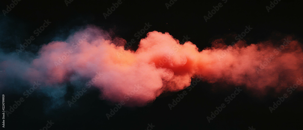 Poster disturbed dust cloud texture with dynamic motion blur set against a dark background