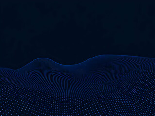 Abstract Blue Particle Wave Background Creates a Smooth Flowing Pattern