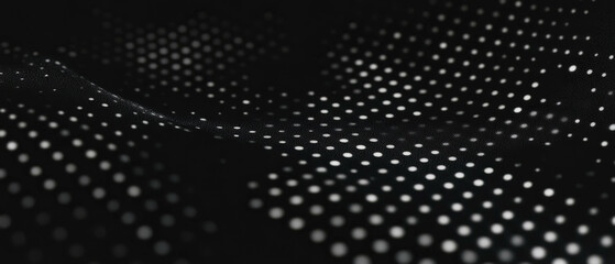 Overlay texture of clustered dots against a textured black background displaying varying density
