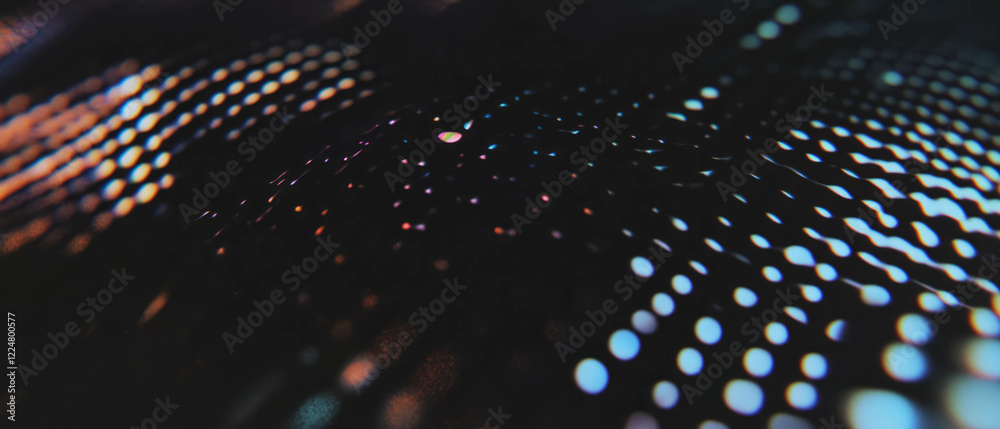 Poster Overlay texture featuring dot patterns creating a structured appearance on a black background
