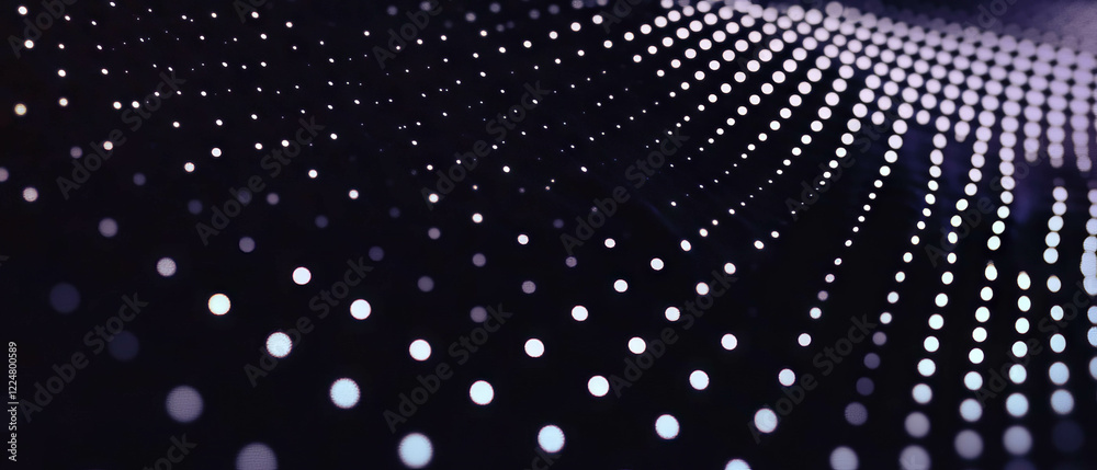 Aufkleber Elegant dot texture overlay creating structured lines on a dark background
