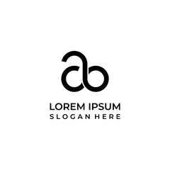 Letter ab logo monogram, lett...