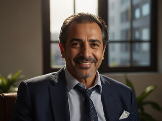 Naklejka premium Professional business executive portrait for leadership inspiration