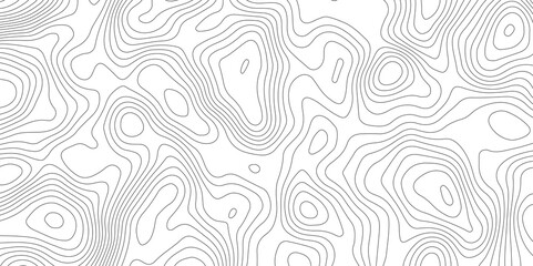 Obraz premium Topographic beautiful white and black contour topo wavy pattern map line design, geography map line, presentation white background. Use for template, wallpaper, web vector illustration. 
