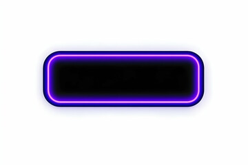 Neon Purple and Blue Rounded Rectangle Frame on a White Background Creates a Vibrant Glow.