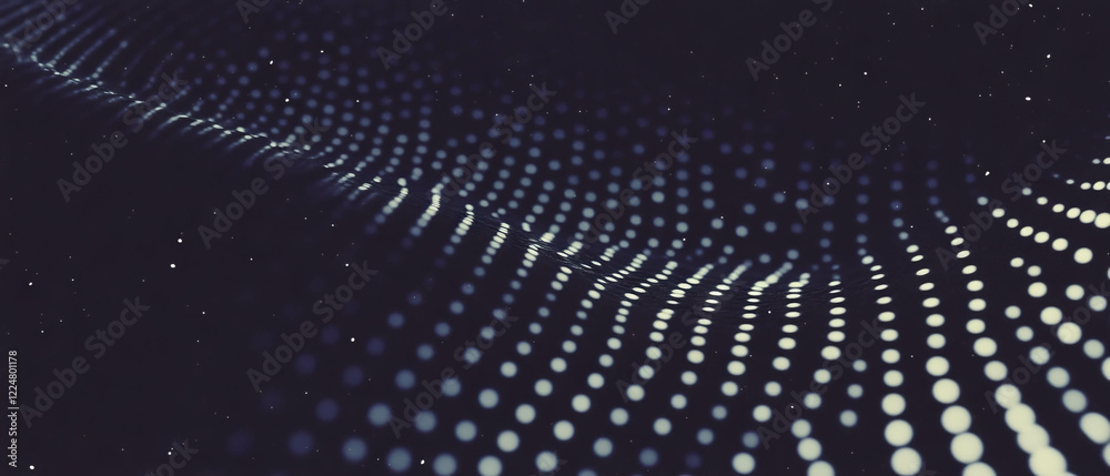 Aufkleber dot texture with halftone effect creating a vintage design on black background