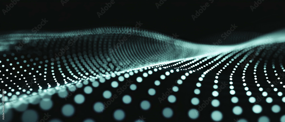 Poster Dot texture overlay with noise effect creating a vintage and grainy appearance in black background