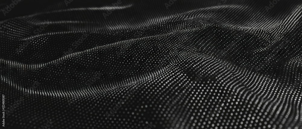 Aufkleber Dot texture overlay with noise effect creating vintage static appearance on black background