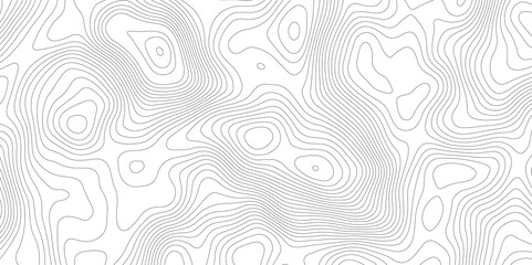 Topographic beautiful white and black contour topo wavy pattern map line design, geography map line, presentation white background. Use for template, wallpaper, web vector illustration.  
