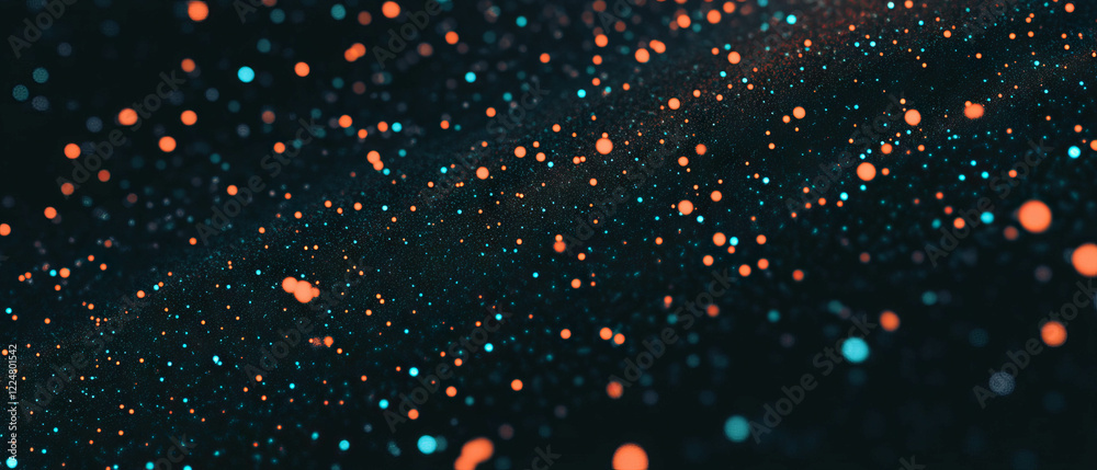 Poster Dot texture overlay with pixelated effect creates a retro gaming atmosphere on black background