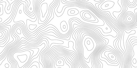 Topographic beautiful white and black contour topo wavy pattern map line design, geography map line, presentation white background. Use for template, wallpaper, web vector illustration.  