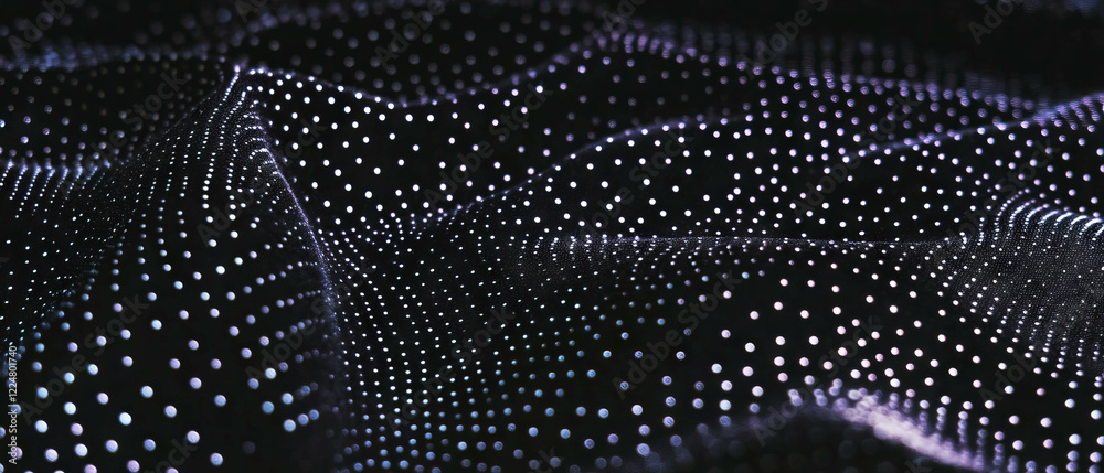 Aufkleber Textured black background featuring delicate small white dots creating a subtle pattern