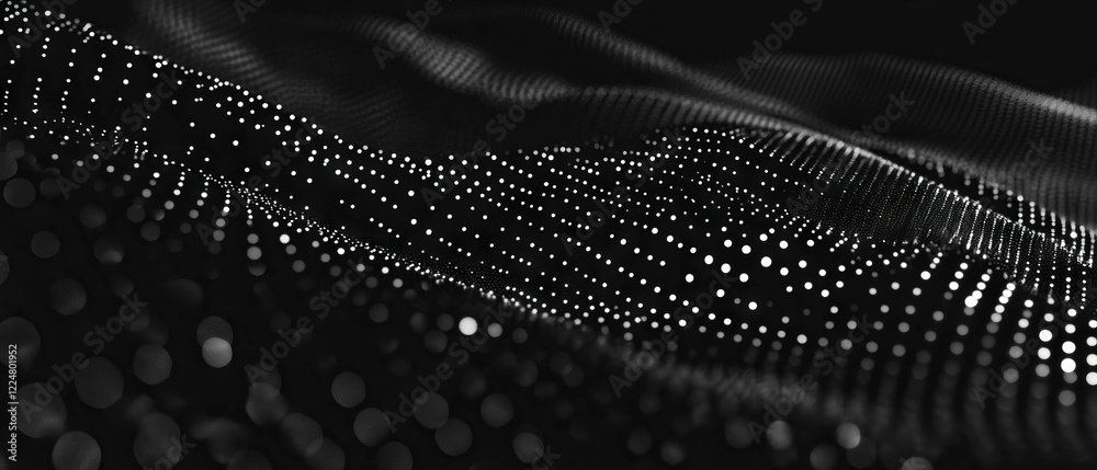 Poster Textured dot overlay creates captivating visual interest on dark background