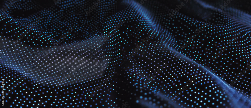 Aufkleber dot texture overlay with uniform distribution on a black background