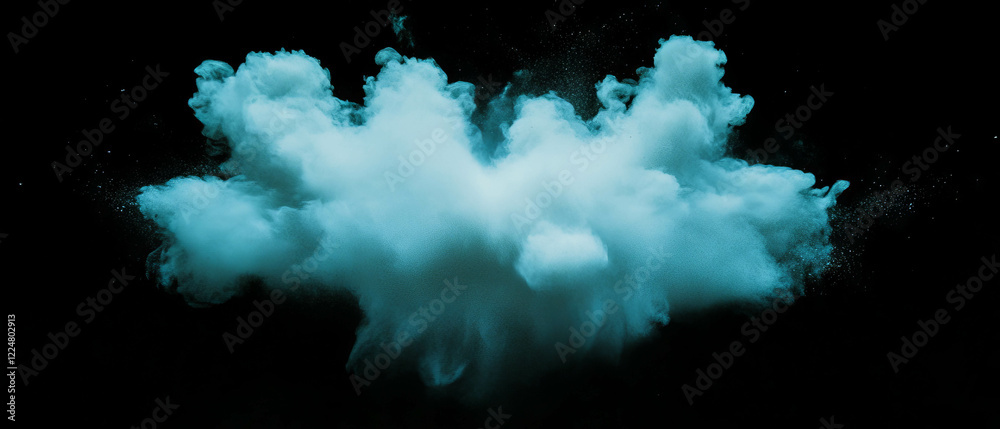 Poster Dusty overlay texture with central focus and subtle noise effect on black background