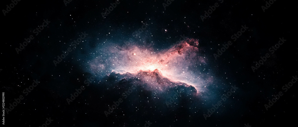Aufkleber Subtle cosmic texture with dusty overlay creating depth against a dark backdrop
