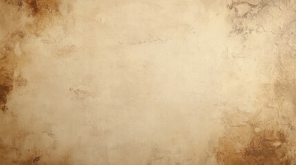 Fototapeta premium Vintage texture background resembling cardboard tones, featuring cream paper with old grunge retro rustic aesthetics for wall interiors. The surface appears like brown concrete mock parchment