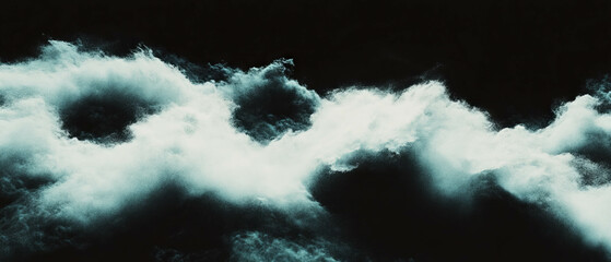 Dusty overlay texture with central focal point creates atmospheric depth on black background