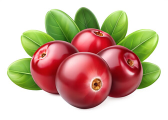 tow red cranberries on a transparent background realist isolated png