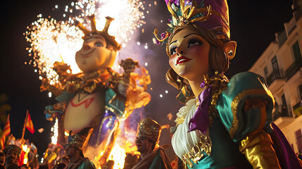 Experience the Vibrant Las Fallas Festival in Valencia, Spain, with Spectacular Giant Effigies and Lively Celebrations