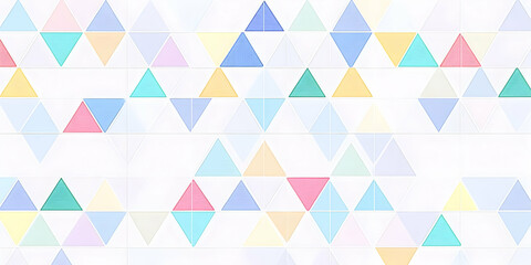 Colorful Triangles Form a Geometric Pattern on a White Background with a Textured Appearance
