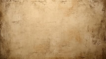 Obraz premium Vintage texture background resembling cardboard tones, featuring cream paper with old grunge retro rustic aesthetics for wall interiors. The surface appears like brown concrete mock parchment
