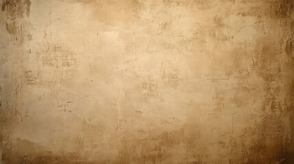Fototapeta premium Vintage texture background resembling cardboard tones, featuring cream paper with old grunge retro rustic aesthetics for wall interiors. The surface appears like brown concrete mock parchment