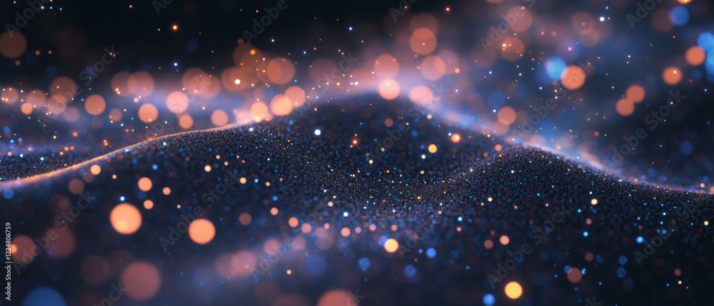 Poster Fractal Texture with Blurred Background and Vivid Depth of Field Effects