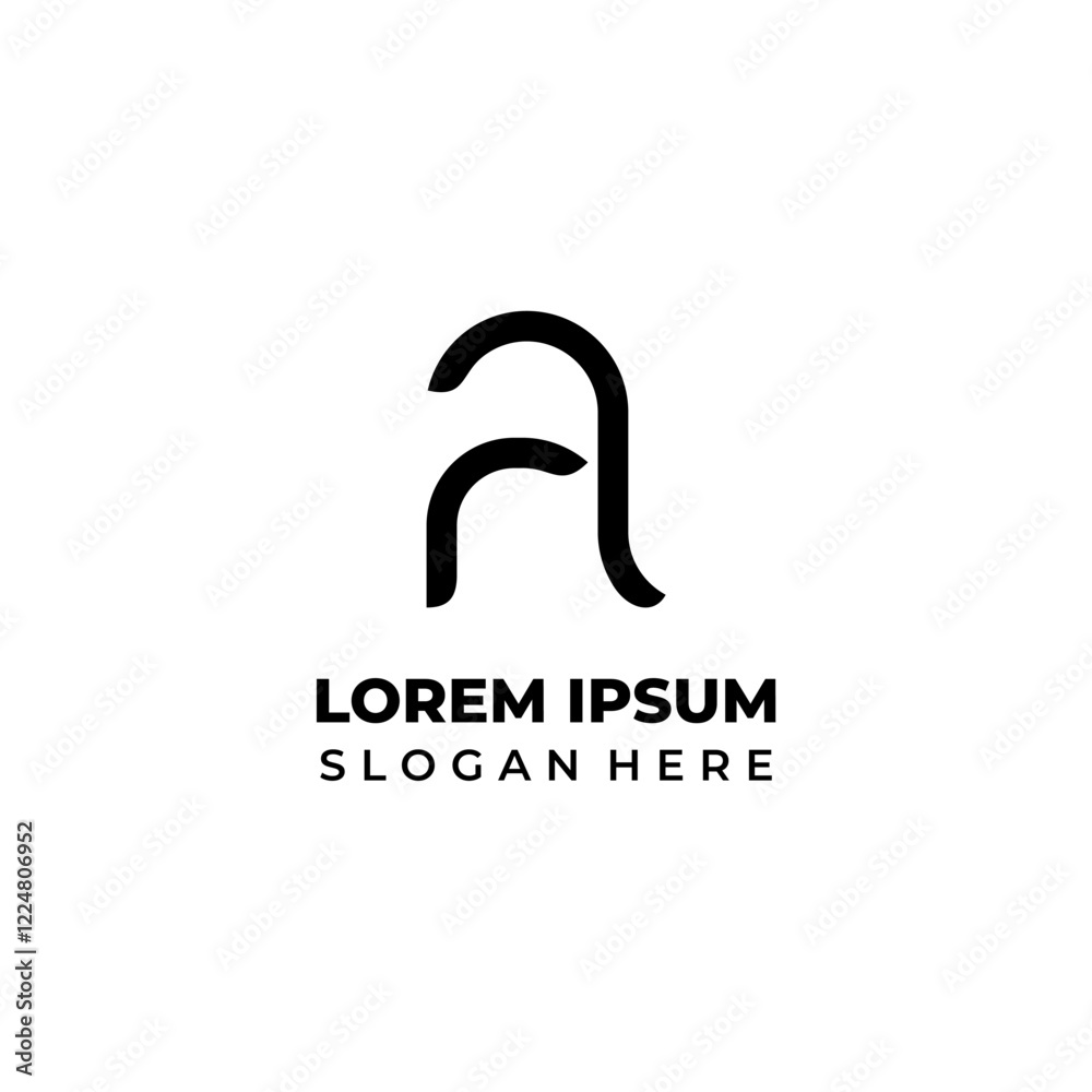 Fototapete monogram logo in the form of ...