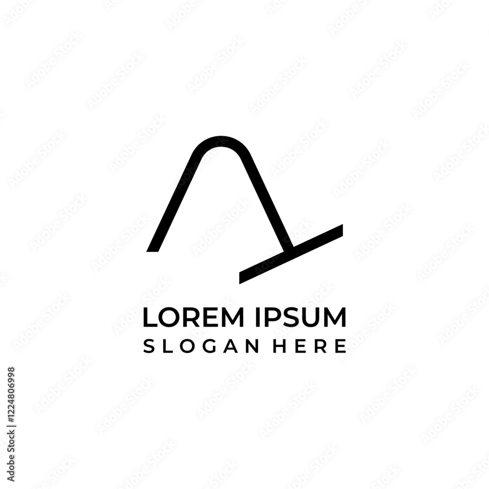Fototapete monogram logo in the form of ...