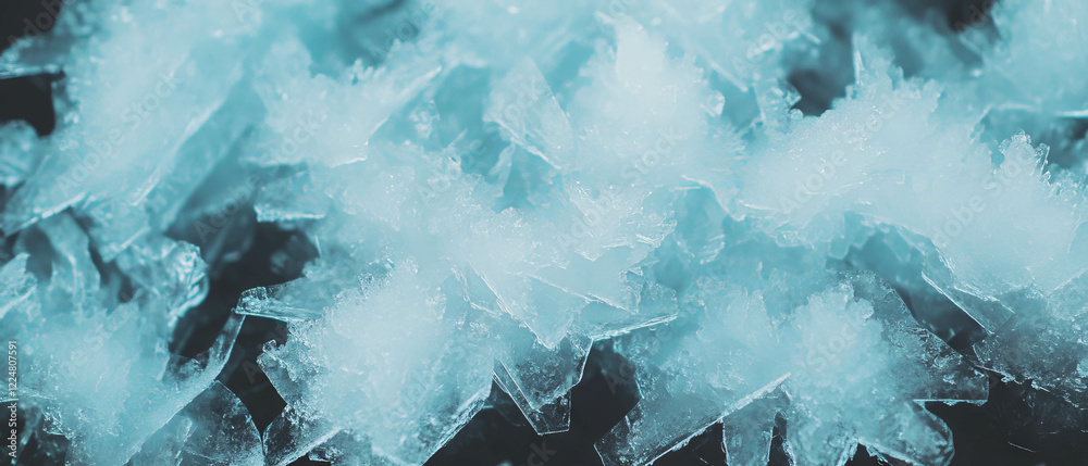 Poster fractal overlay featuring icy colors and a frozen effect against a dark background