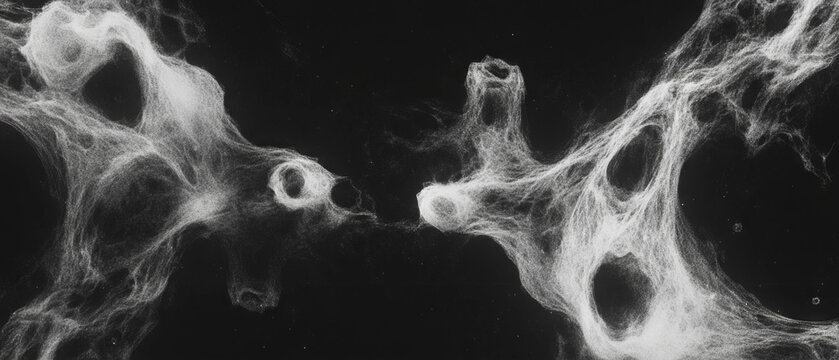 Fractal patterns of self-similar shapes with infinite recursion on a black background