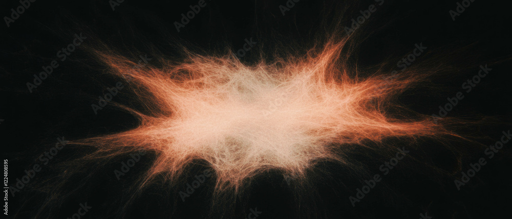 Poster Fractal overlay texture with contrasting details on a black background for creative design