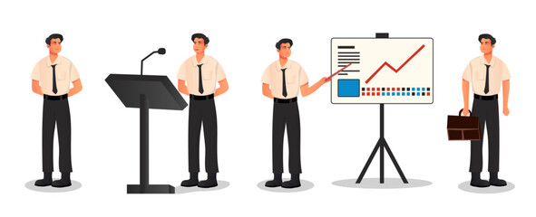 business person with chart