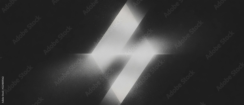Poster geometric dust patterns overlay with clear center on black background design