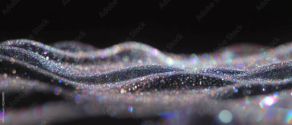 Poster A mesmerizing overlay of glitter showcases blurred particles, creating a soft and gentle ambiance