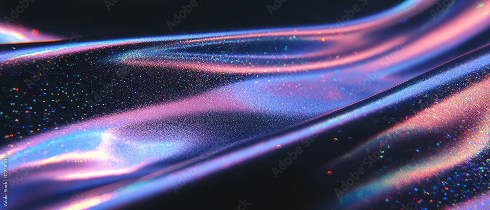Poster Glitter overlay texture with smooth gradient effect on a black background for creative designs