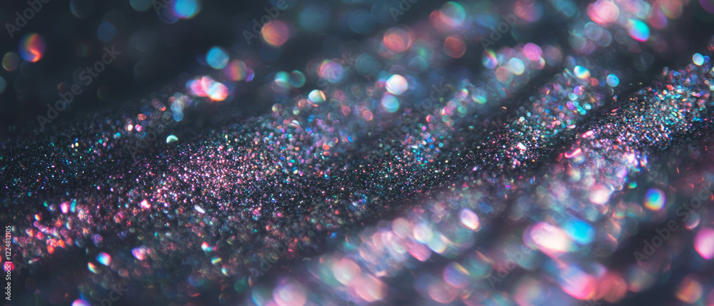 Aufkleber glitter overlay texture blending with a textured background on dark canvas