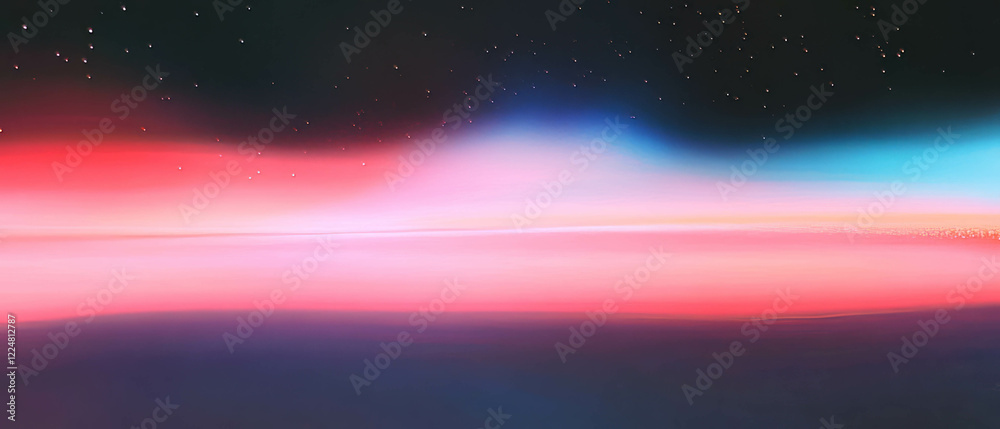 Poster vibrant gradient dust overlay with soft light effect on a black background