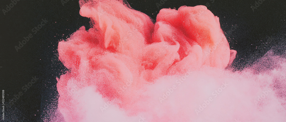 Poster soft granulating watercolor texture with space for branding on a dark background