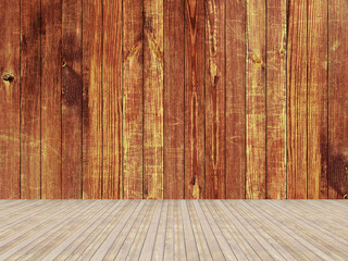 Elegant brown wooden wall and floor interior background